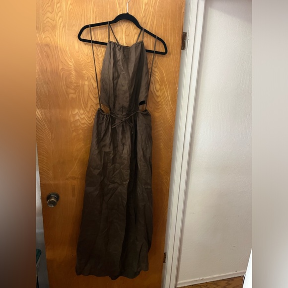 Faithfull the Brand La Piedra Maxi Dress Chocolate 10 - Picture 2 of 12